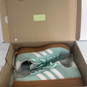 Adidas Light Green Sneakers with White Accents